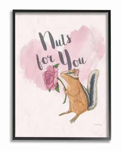 Stupell I'm Nuts For You Pink By Elyse Deneige Framed Art
