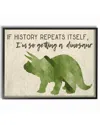 Stupell I'm So Getting A Dinosaur Green Triceratops By Daphne Polselli Framed Art