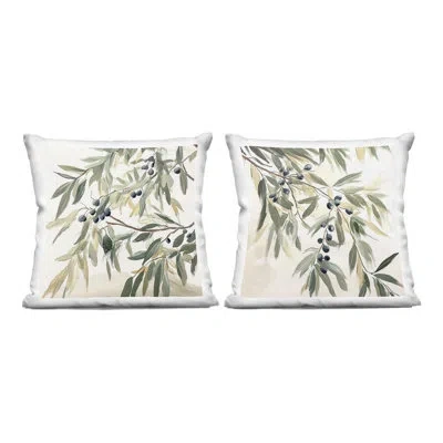 Stupell Industries 2 Piece Outdoor Printed Pillow Set Design By Luna Mavis In Green