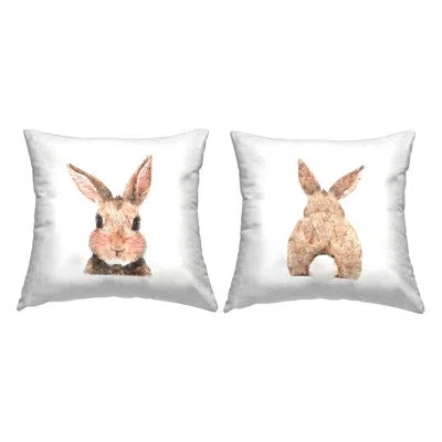 Stupell Industries 2 Piece Polyester/polyester Blend Throw Square Pillow Cover & Insert By Amanda Greenwood Set In Tan