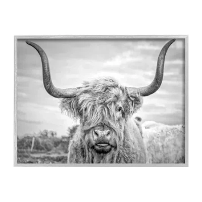 Stupell Industries 24''x30'' Highland Cow Print In White