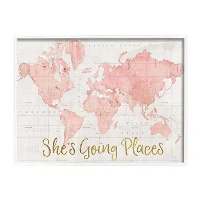 Stupell Industries 24''x30'' She's Going Places Print In Sand
