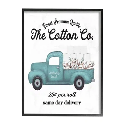 Stupell Industries 24''x30'' Toilet Paper Cotton Print In Blue