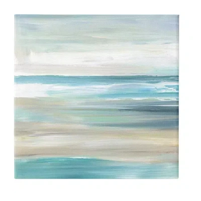 Stupell Industries Abstract Beach Sand Ocean Waves Canvas Art In Blue