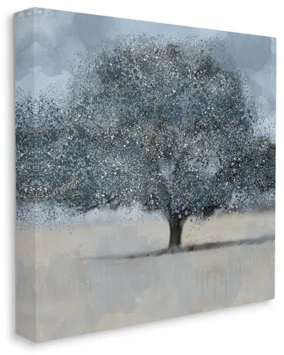 STUPELL STUPELL INDUSTRIES ABSTRACT BLUE SPLATTER PAINT TREE NATURE SCENE STRETCHED CANVAS WALL ART BY KIM A