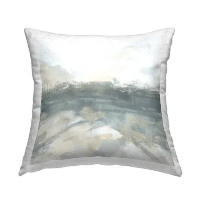 Stupell Industries Abstract Chaotic Landscape Decorative Printed Throw Pillow By June Erica Vess In Blue;gray