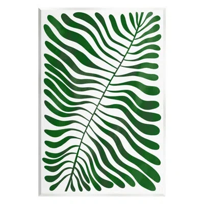 Stupell Industries Abstract Fern Botanical Leaf Giclee Art By Ziwei Li In Wall Plaque