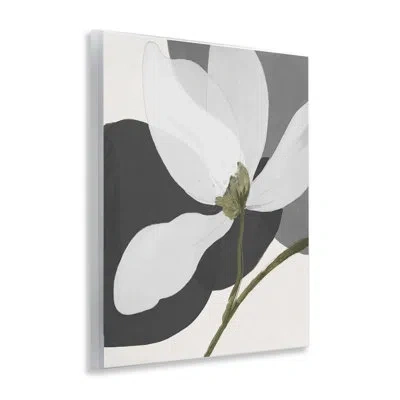 Stupell Industries Abstract Floral Shape Wall Plaque Art By Patricia Pinto In Gray