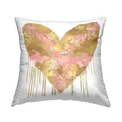 Stupell Industries Abstract Glam Pink Heart Printed Throw Pillow By Lindsay Rodgers