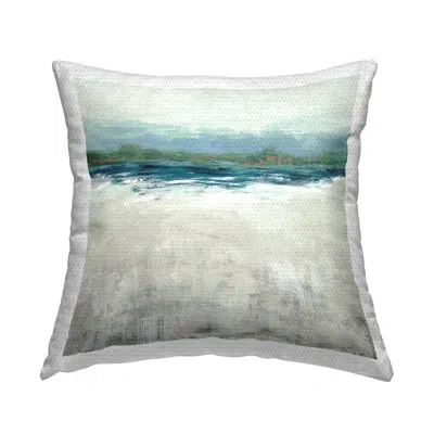 Stupell Industries Abstract Gradient Seascape Outdoor Printed Pillow By Jacob Q In Green