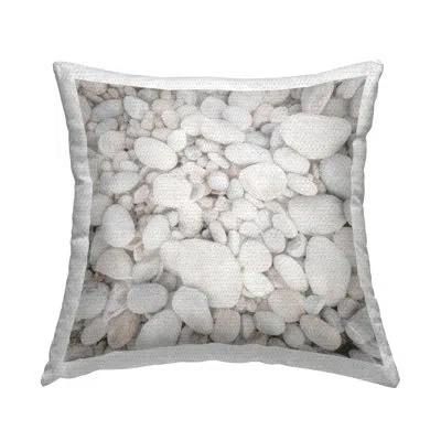 Stupell Industries Abstract Indoor/outdoor Throw Pillow In Ivory