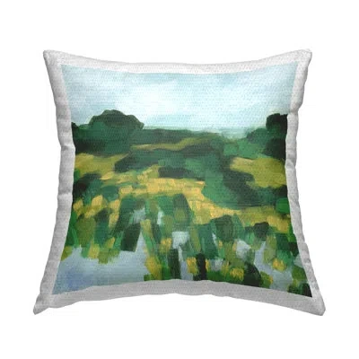 Stupell Industries Abstract Lush Greenery Outdoor Printed Pillow By June Erica Vess