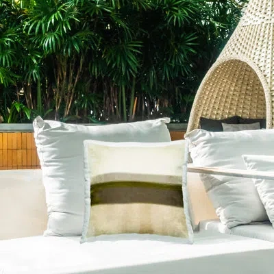 Stupell Industries Abstract Neutral Landscape Printed Outdoor Throw Pillow Design By Graffi*tee Studios In Brown