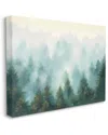 Stupell Industries Abstract Pine Forest Landscape With Mist Green Painting Stretched Canvas Wall Art By Juli In Green
