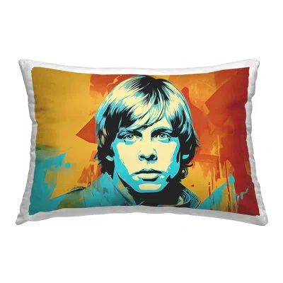 Stupell Industries Abstract Pop Culture Face Decorative Printed Throw Pillow By Birch&ink In Blue;black;red;orange
