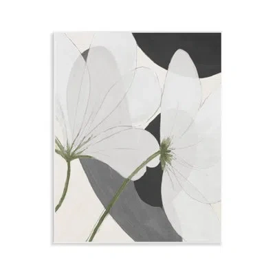 Stupell Industries Abstract Retro Florals Wall Plaque Art By Patricia Pinto In Gray