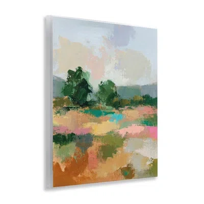 Stupell Industries Abstract Spring Landscape Wall Plaque Art By Silvia Vassileva In Green