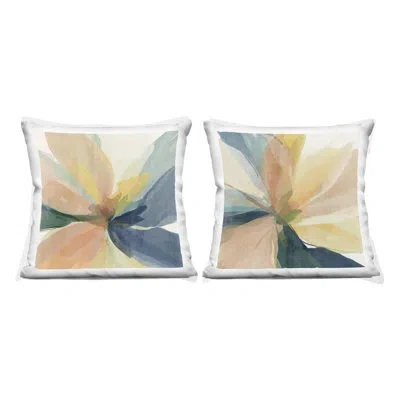 Stupell Industries Abstract Sunshine Florals 2 Piece Decorative Printed Throw Pillow Set Design By Irena Orlov In Blue