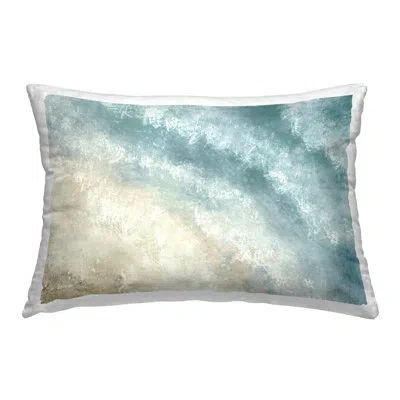 Stupell Industries Aerial Shore Foamy Waves Decorative Printed Throw Pillow By J:l Design In Blue
