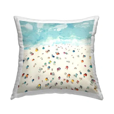 Stupell Industries Aerial View Beach Shore Printed Throw Pillow Design By Randy Hibberd
