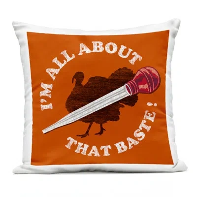 Stupell Industries All About That Baste Outdoor Printed Pillow Design By Jedco Brands, Inc. In Orange