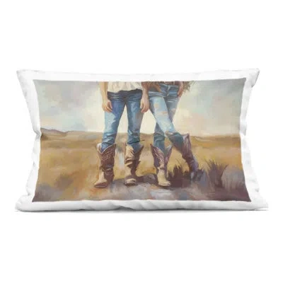 Stupell Industries All About The Cowboy Boots Decorative Printed Throw Pillow Design By Ramona Murdock In Brown