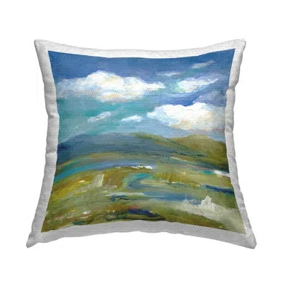 Stupell Industries All Its Beauty Landscape Outdoor Printed Pillow By Lanie Loreth In Blue