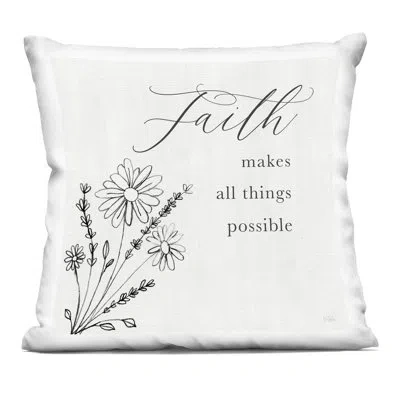 Stupell Industries All Things Through Christ Decorative Printed Throw Pillow, Design By Val Rhodes