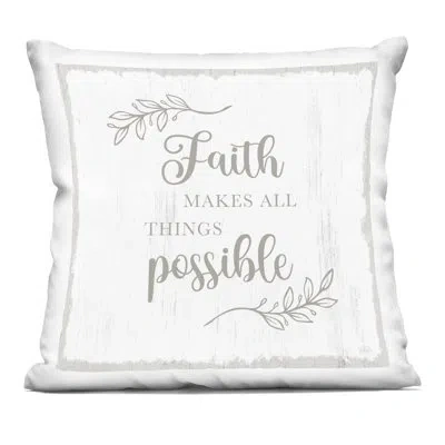 Stupell Industries All Things Through Christ Decorative Printed Throw Pillow, Design By Val Rhodes