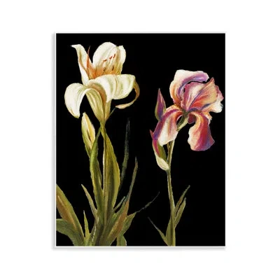 Stupell Industries Alluring Iris Blooms Wall Plaque Art By Patricia Pinto In Black