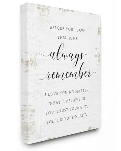 Stupell Industries Always Follow Your Heart Phrase Country Home Charm Stretched Canvas Wall Art By Jennifer In Off-white