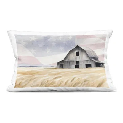 Stupell Industries Amber Waves Of Farmland Decorative Printed Throw Pillow, Design By Kim Allen, 14 X 7 X 20 In Beige