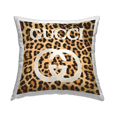 Stupell Industries Animal Print Indoor/outdoor Throw Pillow In Beige