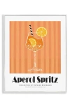 Stupell Industries Aperol Cocktail Framed Art Print In Orange