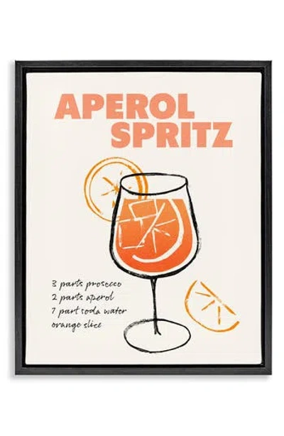Stupell Industries Aperol Spritz Recipe Framed Canvas Wall Art In Orange
