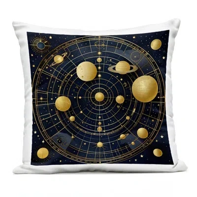 Stupell Industries Astral Planets In Solar System Design By Tabz Jones Outdoor Printed Pillow In Black
