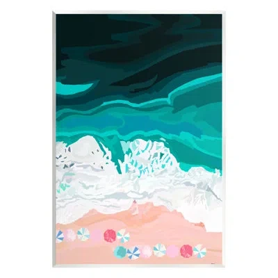 Stupell Industries Au-442-giclee Aerial View Beach Umbrellas By Amelia Noyes Graphic Art In Mdf