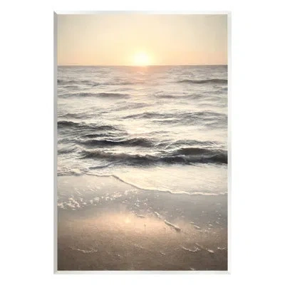 Stupell Industries Au-471-giclee Silver & Gold Sunset Photography Photograph In Mdf