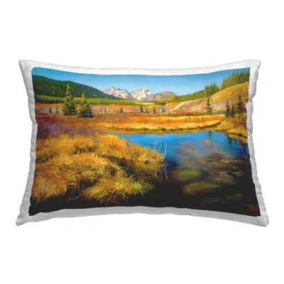 Stupell Industries Autumn Marsh View Decorative Printed Throw Pillow By Andrew Kiss In Blue