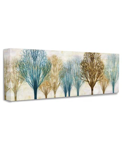 STUPELL STUPELL INDUSTRIES AUTUMN TREE FOREST BARE BRANCHES BLUE BROWN STRETCHED CANVAS WALL ART BY CHRIS DO