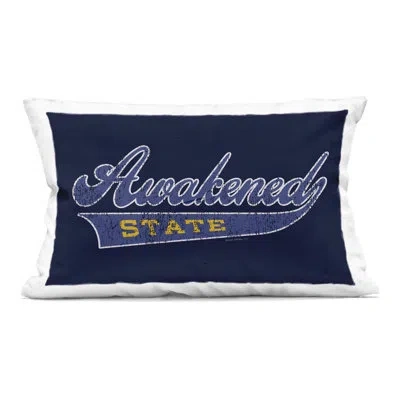 Stupell Industries Awakened State Varsity Design By Higher Learning/life Is High Throw Pillow In Blue