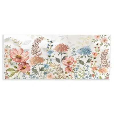 Stupell Industries Az-392-framed Pastel Spring Florals By Nan Print In Blue;green;pink