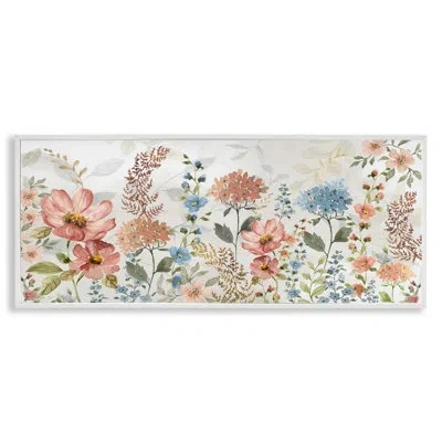Stupell Industries Az-392-framed Pastel Spring Florals By Nan Print In Coastal White Framed Giclee