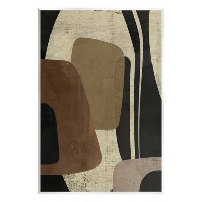 Stupell Industries Ba-260-wood Brown Retro Abstraction By Victoria Barnes In Black