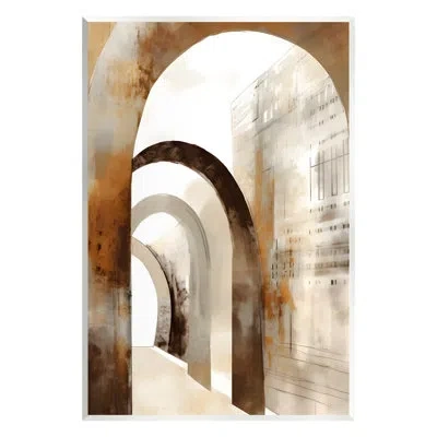 Stupell Industries Ba-273-wood Rustic Arch Architecture On Canvas Print In Brown