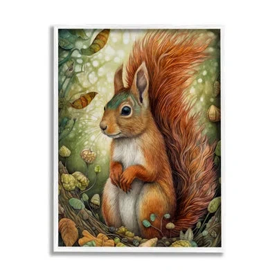 Stupell Industries Ba-427-wood Squirrel And Forest Botanicals By The Dutch Lady No Frame Painting On Wood In Brown;green