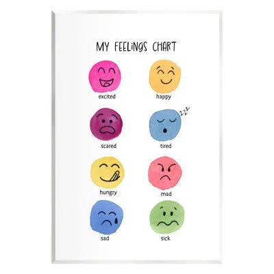 Stupell Industries Ba-882-wood Children's Feelings Chart On Canvas Print In Multi-color