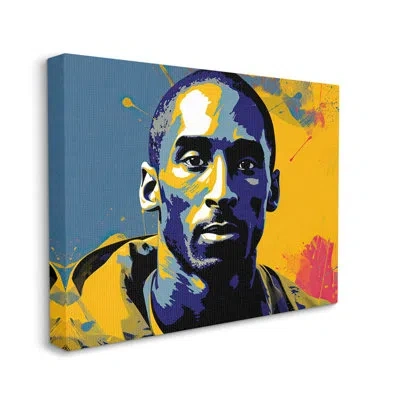 Stupell Industries Ba-984-framed Abstract Paint Pop Kobe By Birch&ink Single Picture Frame Print On Canvas In Wrapped Canvas
