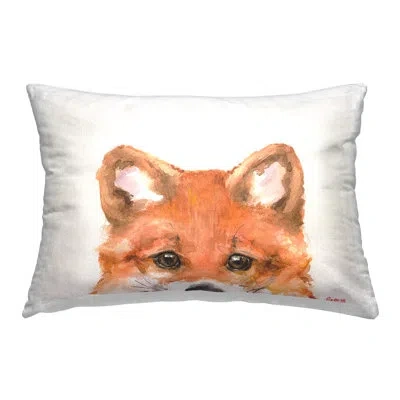 Stupell Industries Baby Fox Kit Face Decorative Printed Throw Pillow By Georgedyachenkoart In Orange