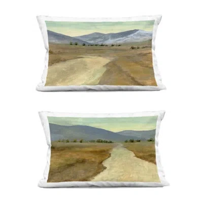Stupell Industries Barren Desert Path Design By Michael Willett  Throw Pillow (set Of 2) In Tan